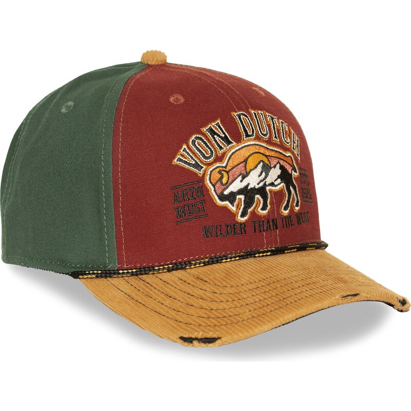 von-dutch-curved-brim-sem15-red-and-grey-snapback-cap