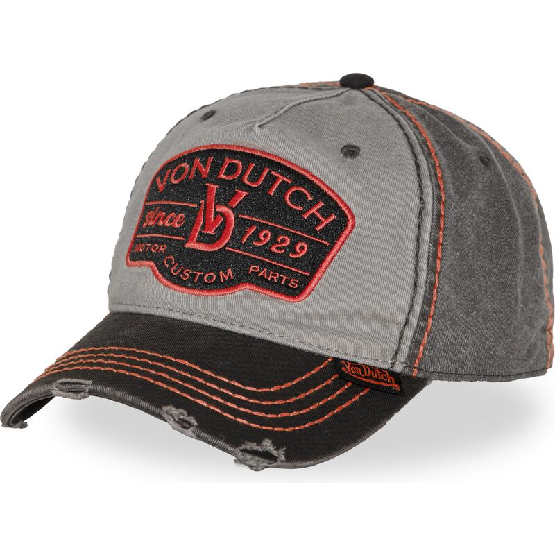 von-dutch-curved-brim-retro16-grey-adjustable-cap von-dutch-curved-brim-retro16-grey-adjustable-cap