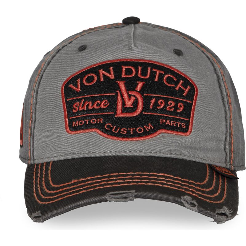 von-dutch-curved-brim-retro16-grey-adjustable-cap von-dutch-curved-brim-retro16-grey-adjustable-cap