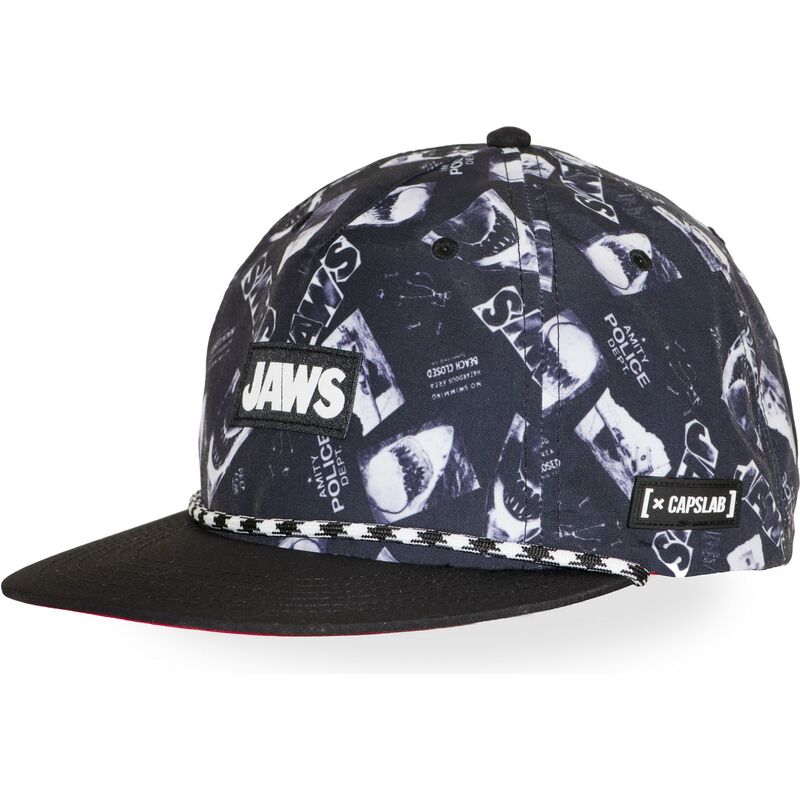 capslab-curved-brim-jaw1-pos-jaws-multicolor-snapback-cap capslab-curved-brim-jaw1-pos-jaws-multicolor-snapback-cap