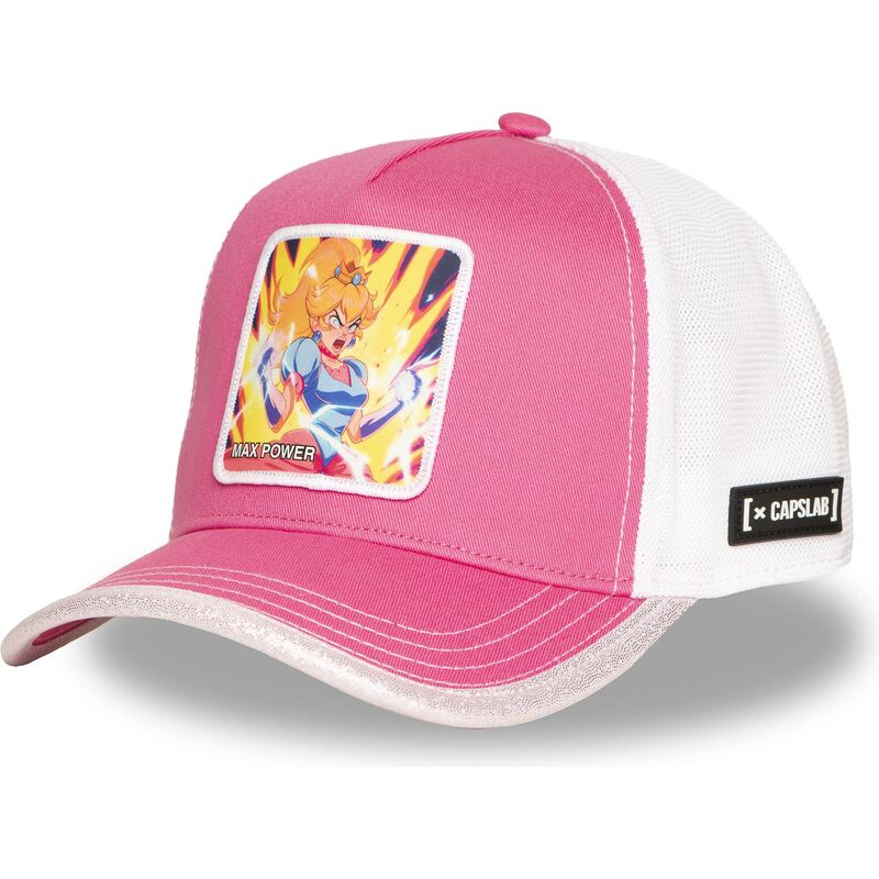 capslab-princess-peach-pri7-max-power-super-mario-bros-pink-and-white-trucker-hat