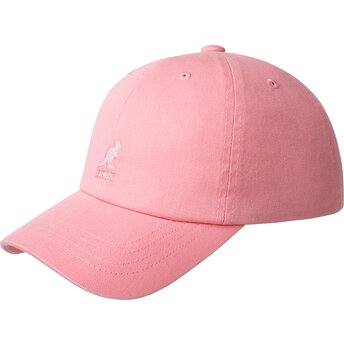 Kangol Curved Brim Washed Baseball Pepto Pink Adjustable Cap
