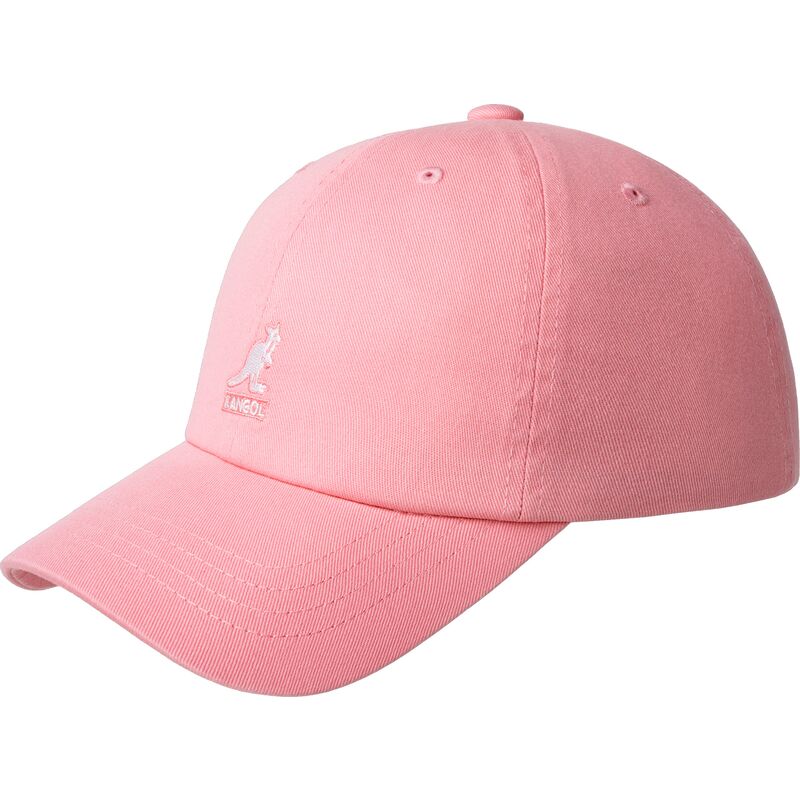 kangol-curved-brim-washed-baseball-pepto-pink-adjustable-cap