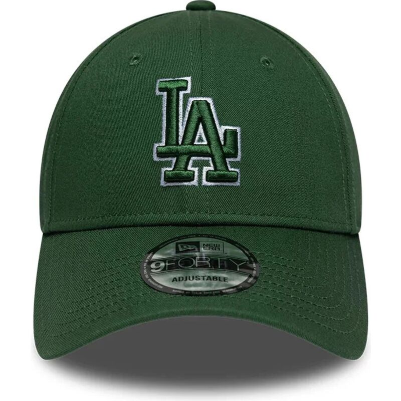 new-era-curved-brim-green-logo-9forty-team-outline-los-angeles-dodgers-mlb-green-adjustable-cap new-era-curved-brim-green-logo-9forty-team-outline-los-angeles-dodgers-mlb-green-adjustable-cap