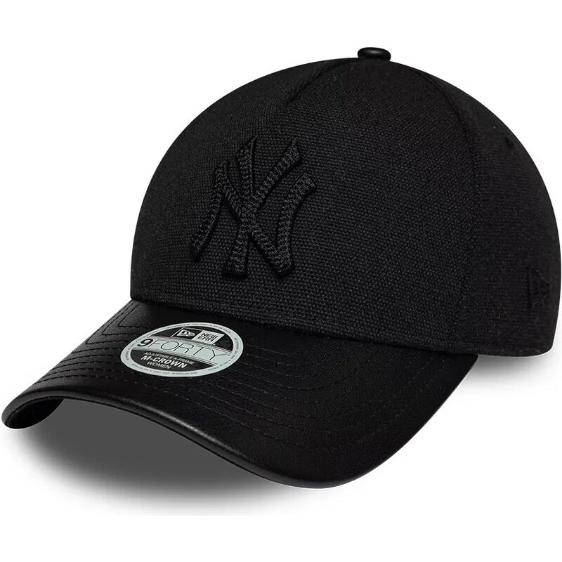 new-era-curved-brim-women-black-logo-9forty-m-crown-a-frame-fabric-mix-new-york-yankees-mlb-black-adjustable-cap new-era-curved-brim-women-black-logo-9forty-m-crown-a-frame-fabric-mix-new-york-yankees-mlb-black-adjustable-cap