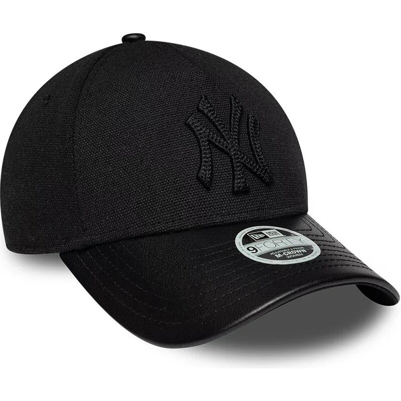 new-era-curved-brim-women-black-logo-9forty-m-crown-a-frame-fabric-mix-new-york-yankees-mlb-black-adjustable-cap new-era-curved-brim-women-black-logo-9forty-m-crown-a-frame-fabric-mix-new-york-yankees-mlb-black-adjustable-cap