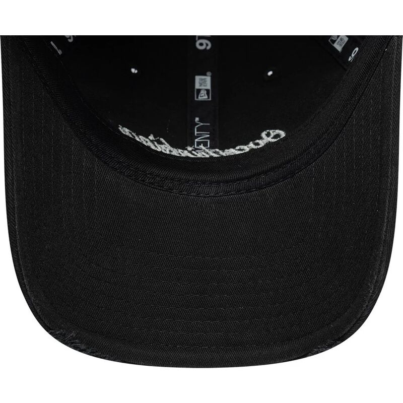 new-era-curved-brim-women-9twenty-slogan-overthinking-black-adjustable-cap new-era-curved-brim-women-9twenty-slogan-overthinking-black-adjustable-cap