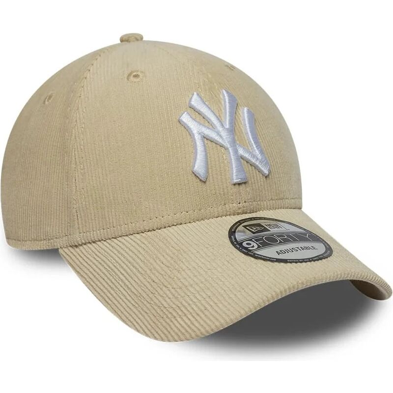 new-era-curved-brim-9forty-entry-cord-new-york-yankees-mlb-beige-snapback-cap