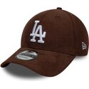 new-era-curved-brim-9forty-entry-cord-los-angeles-dodgers-mlb-brown-snapback-cap