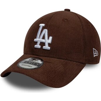 New Era Curved Brim 9FORTY Entry Cord Los Angeles Dodgers MLB Brown Snapback Cap