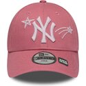 new-era-curved-brim-youth-9forty-space-new-york-yankees-mlb-pink-adjustable-cap
