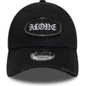 new-era-curved-brim-9forty-gem-patch-distress-alone-black-adjustable-cap