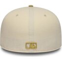 new-era-flat-brim-59fifty-league-essential-new-york-yankees-mlb-beige-and-brown-fitted-cap