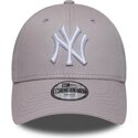 new-era-curved-brim-youth-9forty-league-essential-new-york-yankees-mlb-light-purple-adjustable-cap