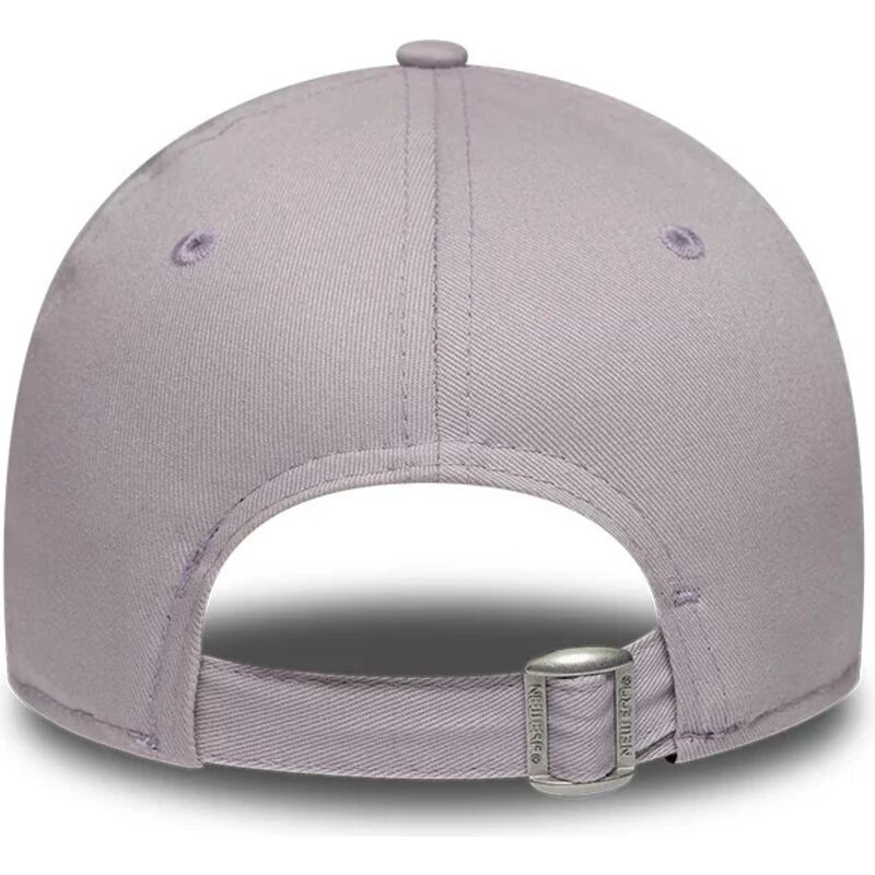 new-era-curved-brim-youth-9forty-league-essential-new-york-yankees-mlb-light-purple-adjustable-cap