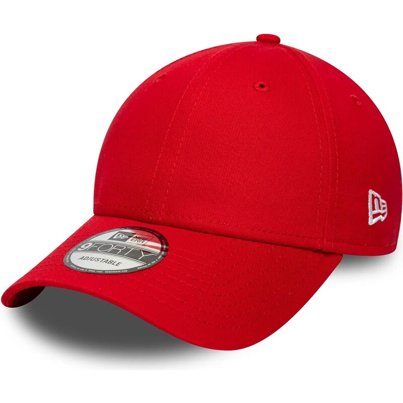 new-era-curved-brim-9forty-basic-flag-red-adjustable-cap