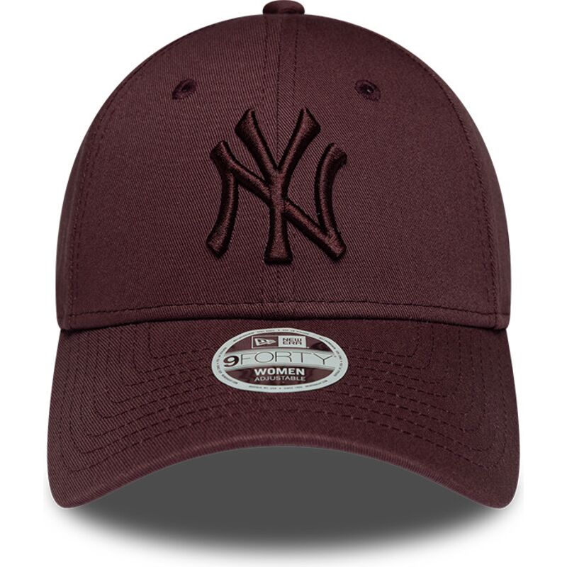 new-era-curved-brim-women-maroon-logo-9forty-league-essential-new-york-yankees-mlb-maroon-adjustable-cap