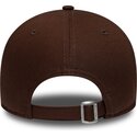 new-era-curved-brim-brown-logo-9forty-league-essential-new-york-yankees-mlb-dark-brown-adjustable-cap