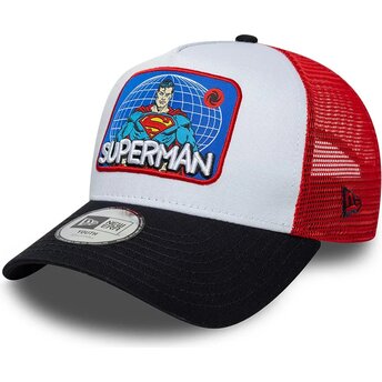 New Era Youth Superman A Frame Patch DC Comics Multicolor Trucker Hat