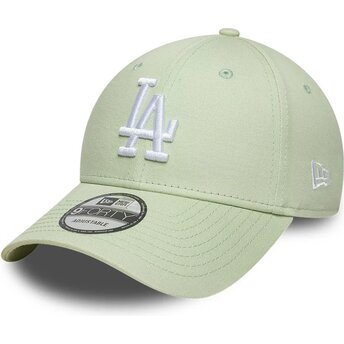 New Era Curved Brim 9FORTY League Ess 9FORTY League Essential Los Angeles Dodgers MLB Light Green Adjustable Cap