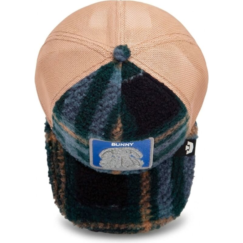 goorin-bros-stuffed-rabbit-bunny-double-stuffed-the-farm-green-and-beige-trucker-hat
