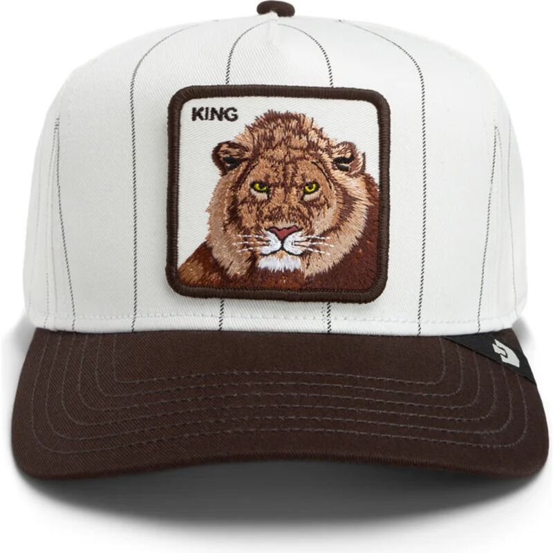 goorin-bros-curved-brim-lion-pinstripe-lion-king-playmakers-the-farm-grey-and-brown-snapback-cap