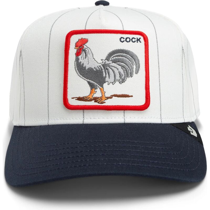 goorin-bros-curved-brim-rooster-pinstripe-rooster-cock-playmakers-the-farm-grey-and-navy-blue-snapback-cap