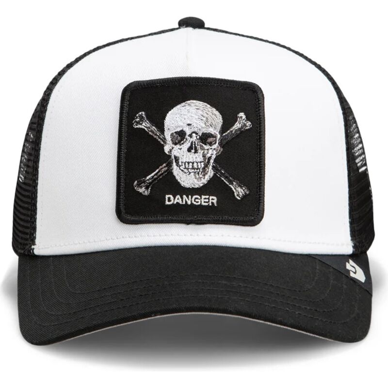 goorin-bros-danger-skull-and-crossbones-original-recipe-the-farm-black-and-white-trucker-hat goorin-bros-danger-skull-and-crossbones-original-recipe-the-farm-black-and-white-trucker-hat