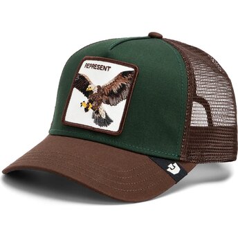 Goorin Bros. Represent Eagle Original Recipe The Farm Green and Brown Trucker Hat