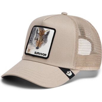 Goorin Bros. Wolf Survivor Original Recipe The Farm Beige Trucker Hat