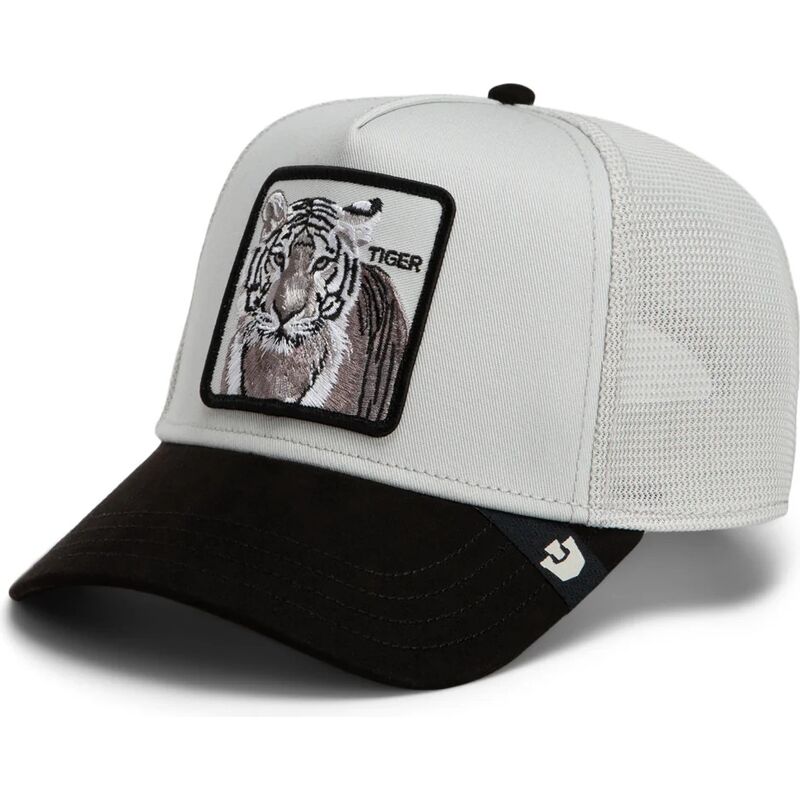 goorin-bros-suede-tiger-microsuede-the-farm-grey-and-black-trucker-hat goorin-bros-suede-tiger-microsuede-the-farm-grey-and-black-trucker-hat