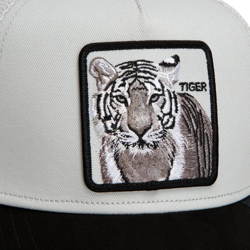 goorin-bros-suede-tiger-microsuede-the-farm-grey-and-black-trucker-hat goorin-bros-suede-tiger-microsuede-the-farm-grey-and-black-trucker-hat
