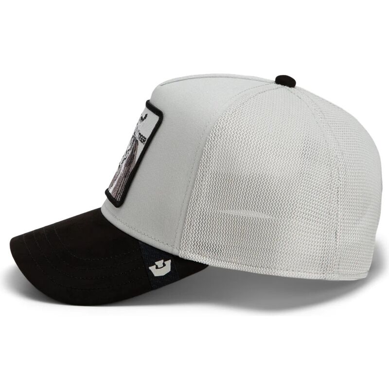 goorin-bros-suede-tiger-microsuede-the-farm-grey-and-black-trucker-hat goorin-bros-suede-tiger-microsuede-the-farm-grey-and-black-trucker-hat