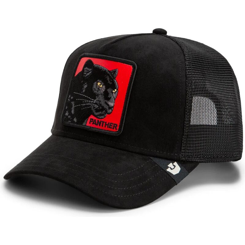goorin-bros-panther-pantera-nera-rossa-microsuede-the-farm-black-and-red-trucker-hat goorin-bros-panther-pantera-nera-rossa-microsuede-the-farm-black-and-red-trucker-hat