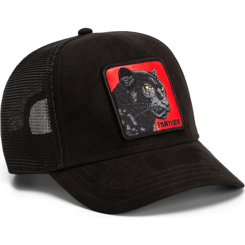 goorin-bros-panther-pantera-nera-rossa-microsuede-the-farm-black-and-red-trucker-hat goorin-bros-panther-pantera-nera-rossa-microsuede-the-farm-black-and-red-trucker-hat