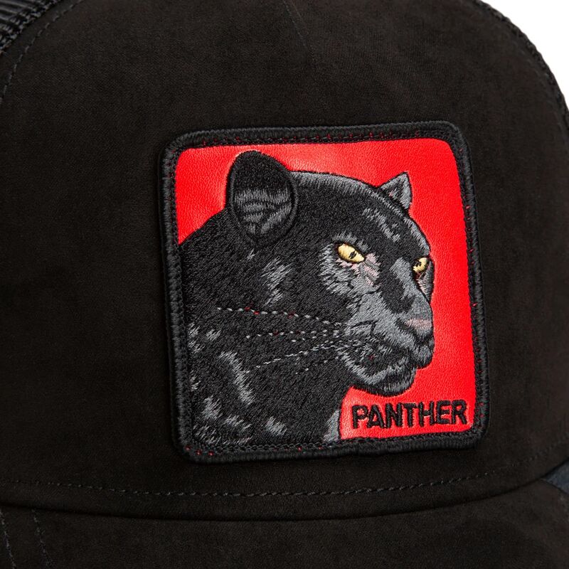 goorin-bros-panther-pantera-nera-rossa-microsuede-the-farm-black-and-red-trucker-hat goorin-bros-panther-pantera-nera-rossa-microsuede-the-farm-black-and-red-trucker-hat