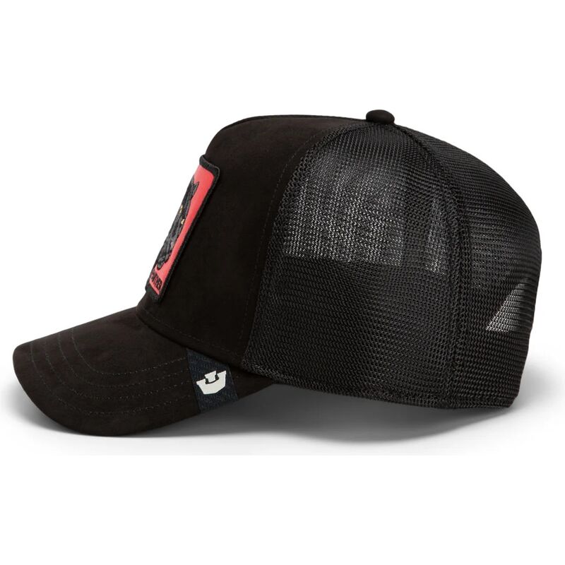 goorin-bros-panther-pantera-nera-rossa-microsuede-the-farm-black-and-red-trucker-hat goorin-bros-panther-pantera-nera-rossa-microsuede-the-farm-black-and-red-trucker-hat