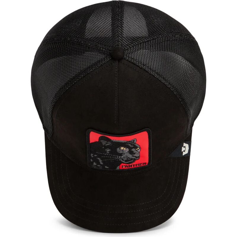 goorin-bros-panther-pantera-nera-rossa-microsuede-the-farm-black-and-red-trucker-hat goorin-bros-panther-pantera-nera-rossa-microsuede-the-farm-black-and-red-trucker-hat