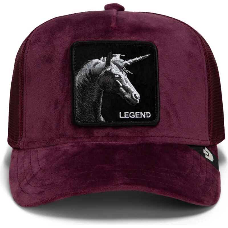 goorin-bros-unicorn-velour-legend-the-farm-maroon-trucker-hat