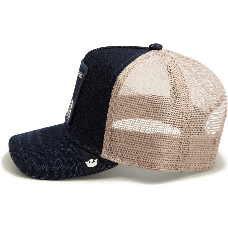 goorin-bros-dog-guard-denim-after-dark-the-farm-navy-blue-and-beige-trucker-hat goorin-bros-dog-guard-denim-after-dark-the-farm-navy-blue-and-beige-trucker-hat