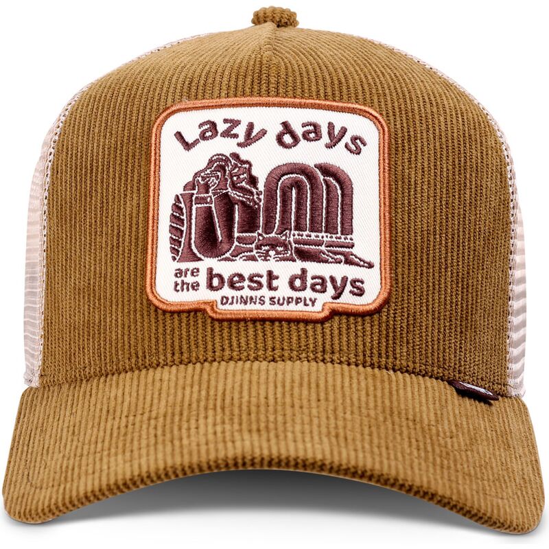 djinns-hft-lazy-days-brown-and-khaki-trucker-hat djinns-hft-lazy-days-brown-and-khaki-trucker-hat