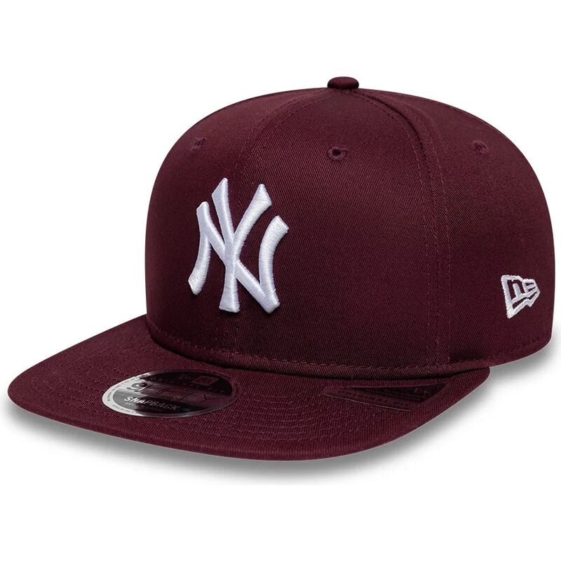 new-era-flat-brim-9fifty-original-fit-league-essential-new-york-yankees-mlb-maroon-snapback-cap new-era-flat-brim-9fifty-original-fit-league-essential-new-york-yankees-mlb-maroon-snapback-cap