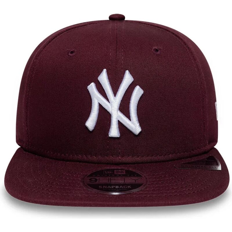 new-era-flat-brim-9fifty-original-fit-league-essential-new-york-yankees-mlb-maroon-snapback-cap new-era-flat-brim-9fifty-original-fit-league-essential-new-york-yankees-mlb-maroon-snapback-cap