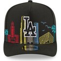 new-era-curved-brim-9fifty-a-frame-precurved-skyline-los-angeles-dodgers-mlb-black-snapback-cap