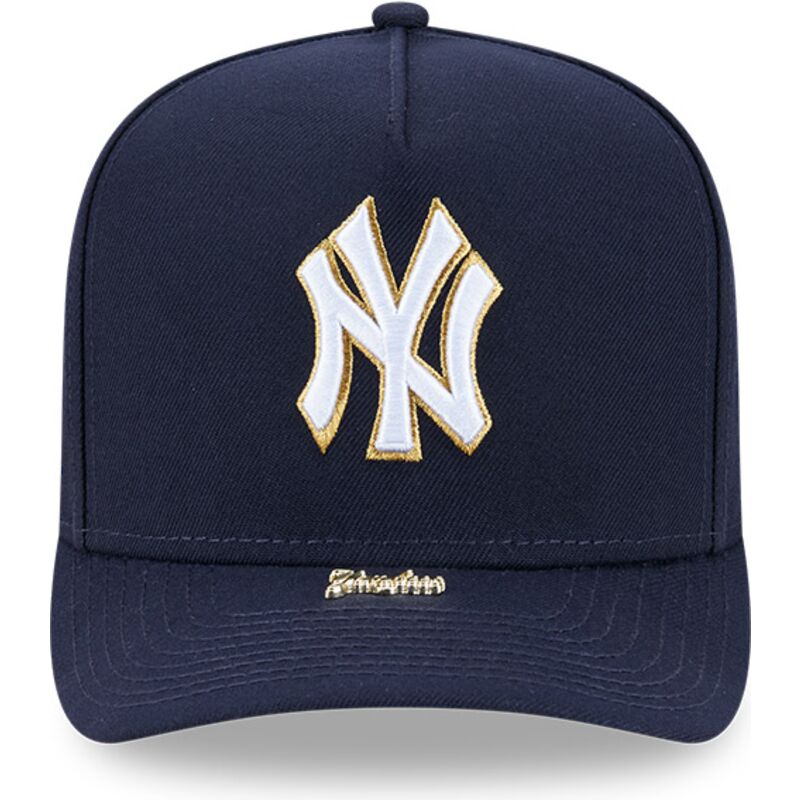 new-era-curved-brim-9fifty-a-frame-precurved-visor-pin-new-york-yankees-mlb-navy-blue-snapback-cap