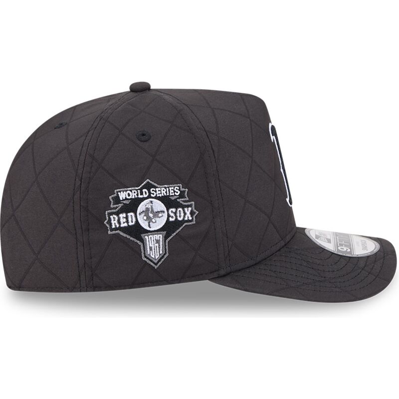 new-era-curved-brim-black-logo-9fifty-a-frame-precurved-checkered-boston-red-sox-mlb-black-snapback-cap new-era-curved-brim-black-logo-9fifty-a-frame-precurved-checkered-boston-red-sox-mlb-black-snapback-cap