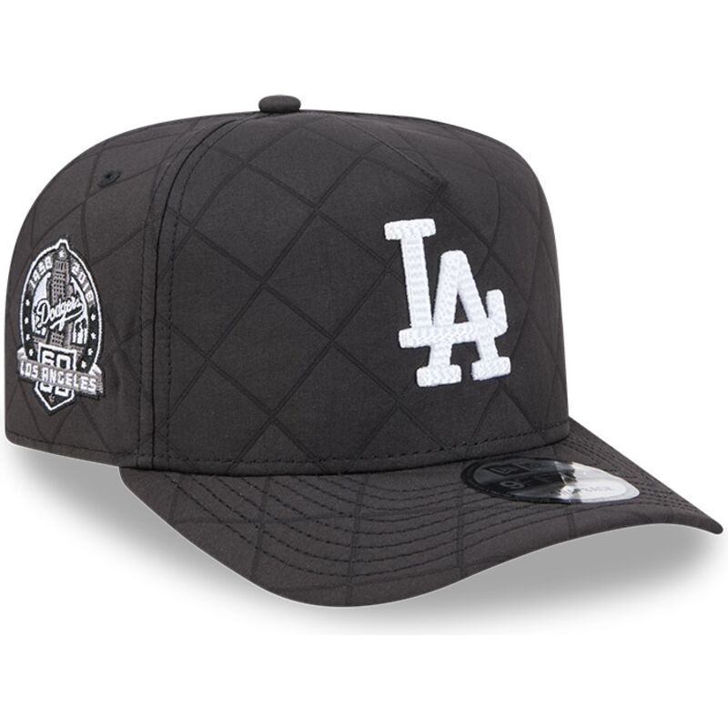 new-era-curved-brim-9fifty-a-frame-precurved-checkered-los-angeles-dodgers-mlb-black-snapback-cap