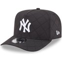 new-era-curved-brim-9fifty-a-frame-precurved-checkered-new-york-yankees-mlb-black-snapback-cap