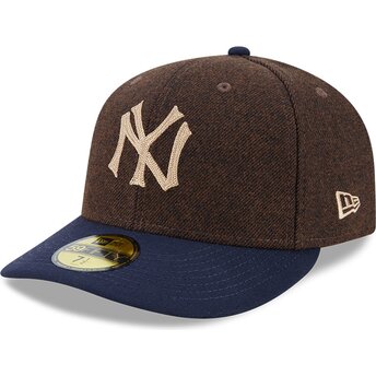 New Era Curved Brim 59FIFTY Precurved New York Yankees MLB Brown and Blue Fitted Cap