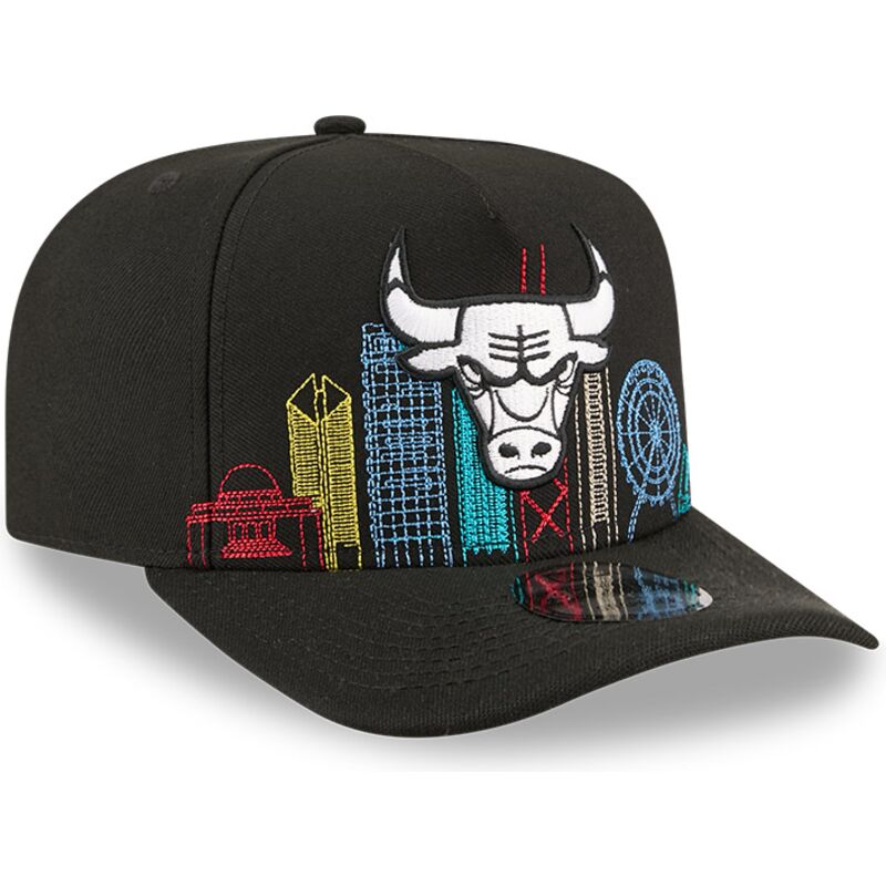 new-era-curved-brim-9fifty-a-frame-precurved-skyline-chicago-bulls-nba-black-snapback-cap new-era-curved-brim-9fifty-a-frame-precurved-skyline-chicago-bulls-nba-black-snapback-cap